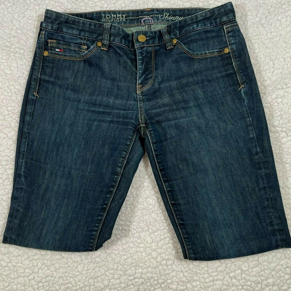 Tommy Hilfiger Women's Modern Skinny Fit Dark Wash Denim Jeans Size 4S